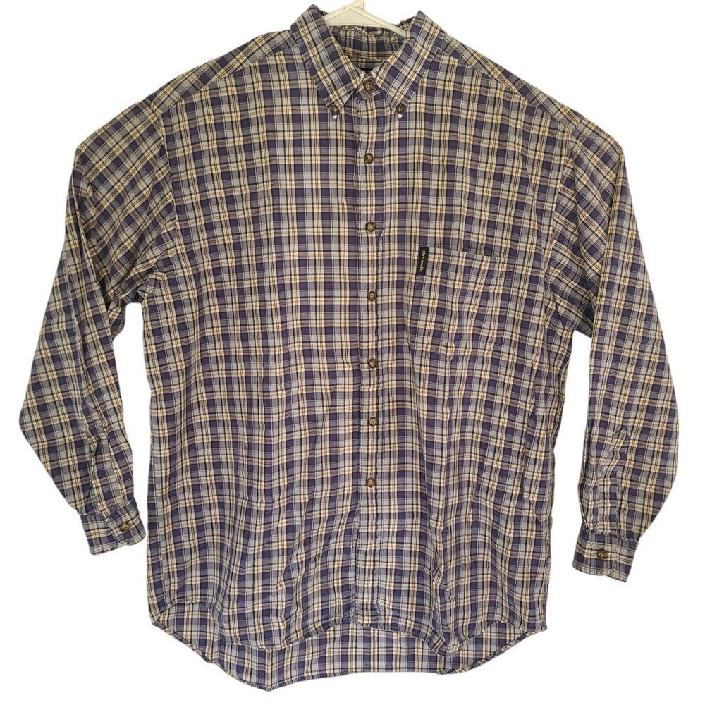 Vtg Abercrombie & Fitch Size Medium Shirt Flannel Button Down Plaid